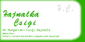 hajnalka csigi business card